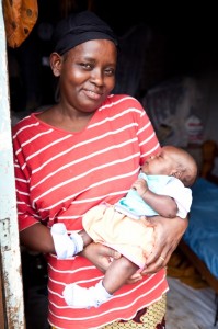 Miram Nduku with son Richard