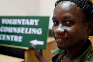 Capt. Harriet Fouzia voluntary counseling and testing (VCT) counsellor and supervisor, at the Juba Military hospital in South Sudan in May 2009. Courtesy IntraHealth International.